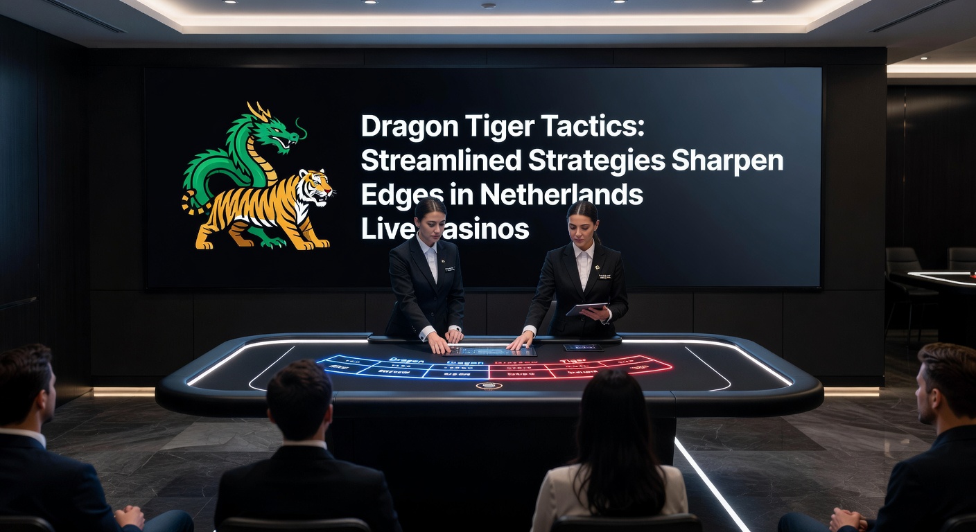 Speler analyseert Dragon Tiger odds op een live stream-scherm in een Nederlands casino