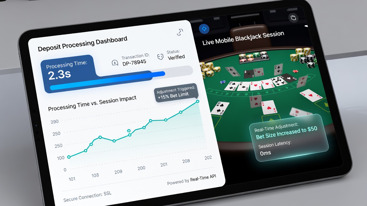 Realtime saldo update tijdens mobiele blackjack sessie