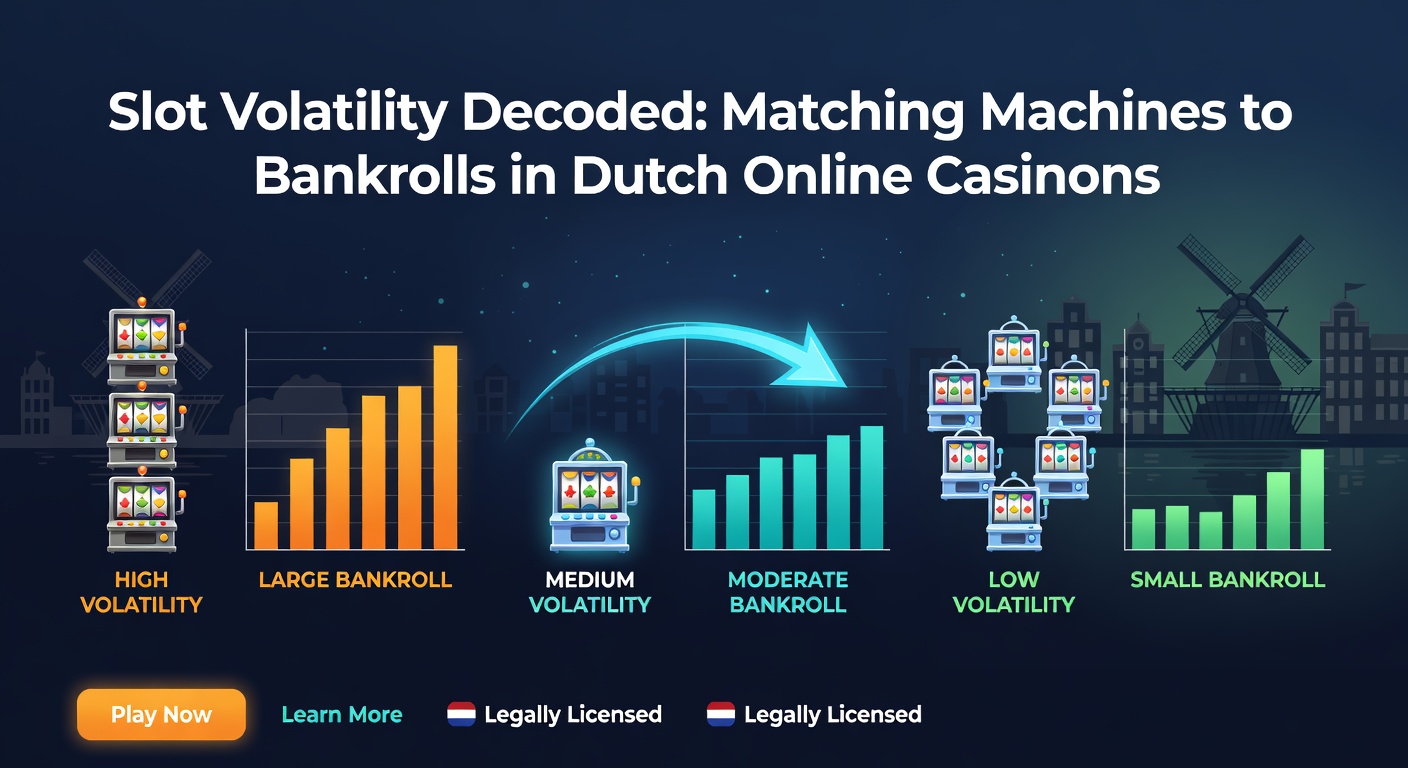 Grafiek die lage en hoge slotvolatiliteit vergelijkt met winstkansen en uitbetalingen in Nederlandse online casinos